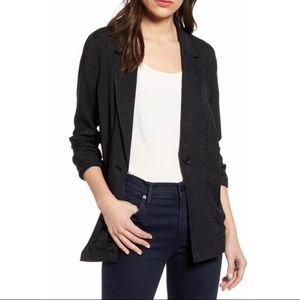 Chelsea28 black leopard blazer